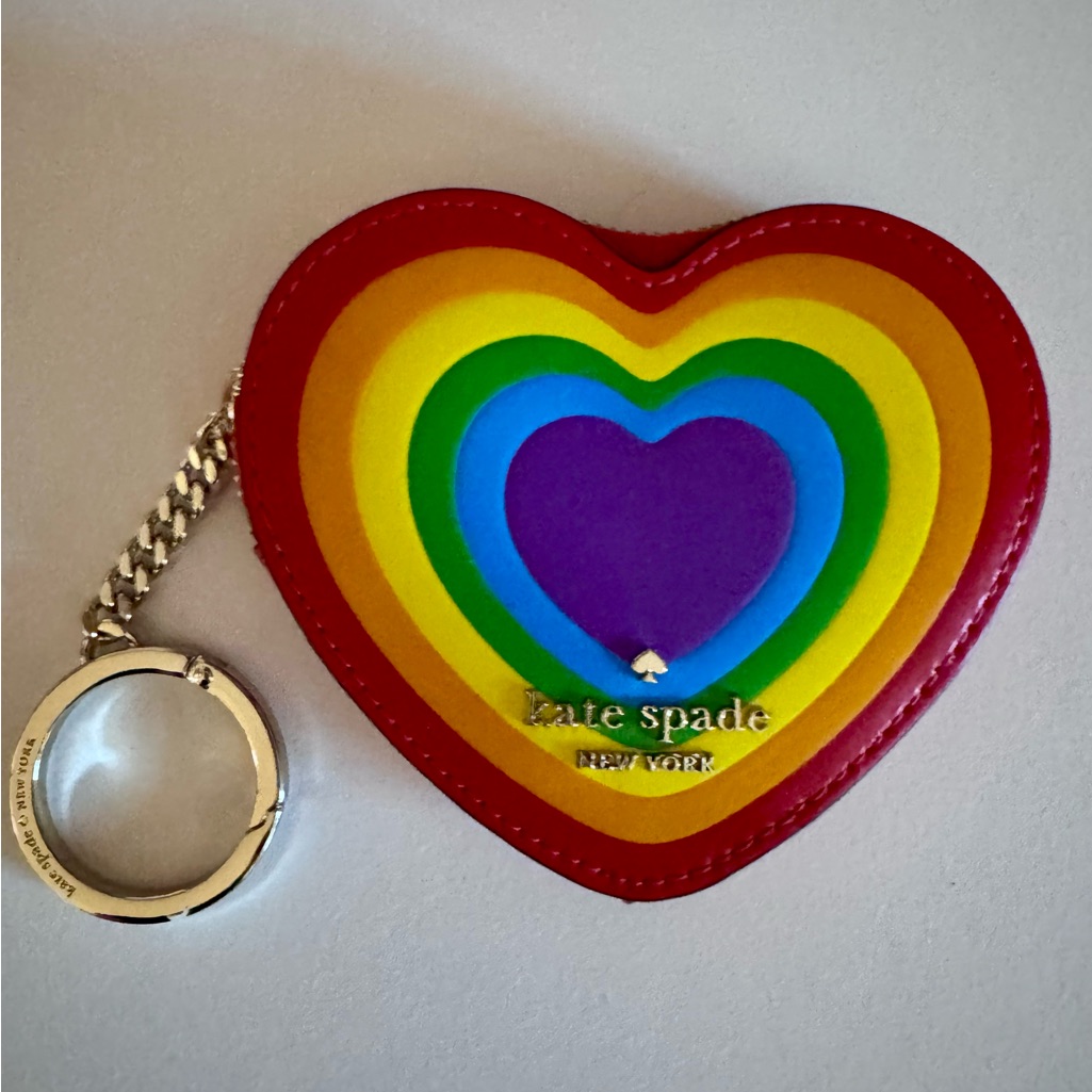 Kate Spade Rainbow Heart Keychain